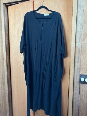 OddBird (Size 4XL) Black Ruya Tunic Maxi Dress (NO BELT) Kaftan Lounge Boho